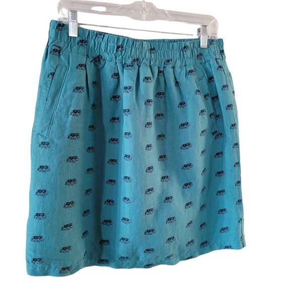 LOFT Linen Mini Pocket Skirt - Picture 2 of 13